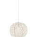 Piero 1 Light 6 inch White/Painted Silver Multi-Drop Pendant Ceiling Light