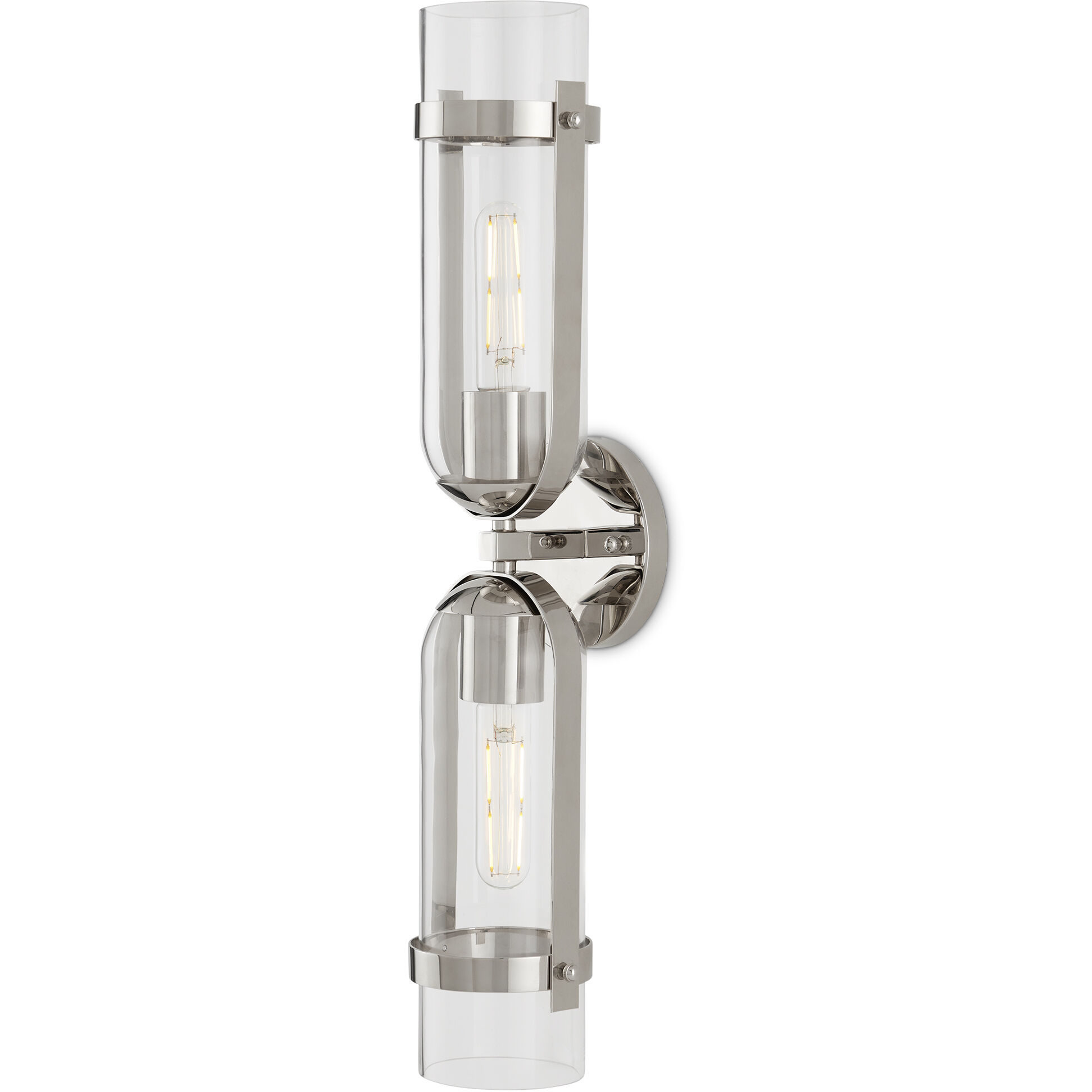 Bonardi 2 Light 5 inch Polished Nickel and Clear Bath Sconce Wall Light