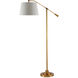 Maxstoke 65.75 inch 100 watt Antique Brass Floor Lamp Portable Light