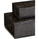 Black Bone 10.75 inch Black Boxes, Set of 2