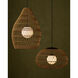 Fishtrap 1 Light 29.5 inch Natural/Black/Frosted White Outdoor Pendant