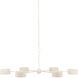Monreale 6 Light 54 inch White Chandelier Ceiling Light