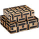 Aarna 10 inch Natural/Black Boxes, Set of 2