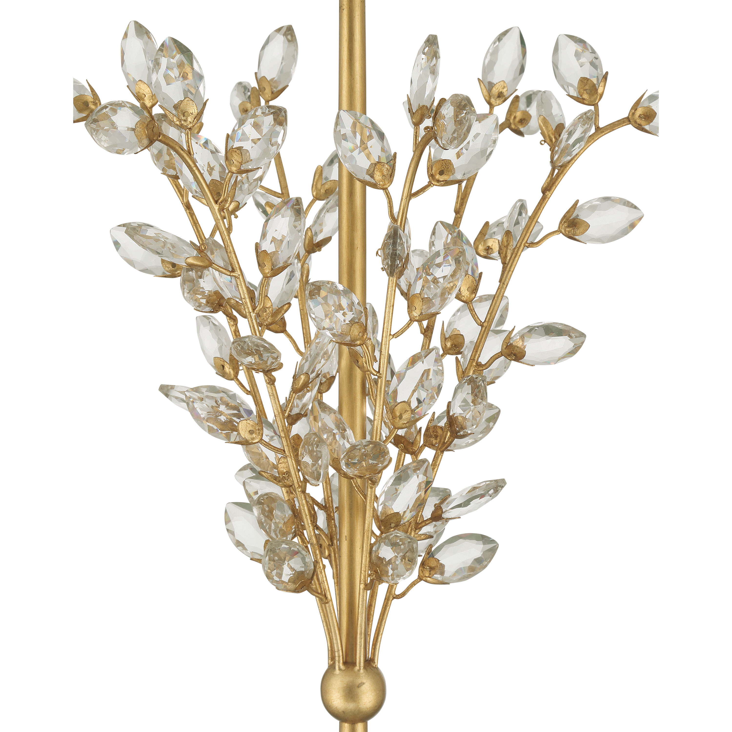 Forget-Me-Not 66 inch 100.00 watt Clear/Chinois Gold Leaf Floor Lamp Portable Light