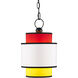 Mathias 1 Light 10 inch Satin Black/Multi-Color Pendant Ceiling Light