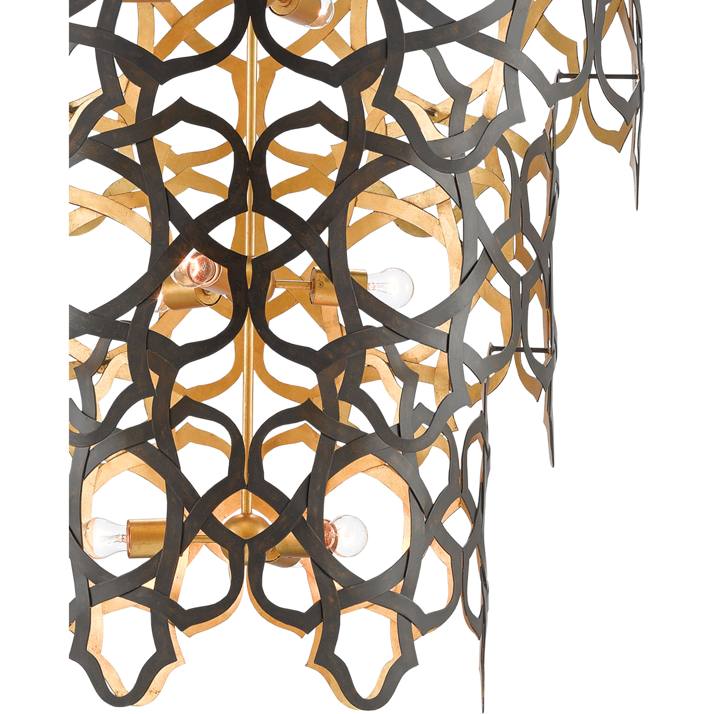 Mauresque 9 Light 36.5 inch Bronze Gold/Contemporary Gold Leaf Chandelier Ceiling Light