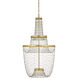 Mademoiselle LED 27.25 inch Contemporary Gold Leaf/Contemporary Gold/Clear Chandelier Ceiling Light
