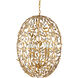 Secret Garden 4 Light 20.5 inch Clear/Contemporary Gold Leaf/Contemporary Gold Chandelier Ceiling Light