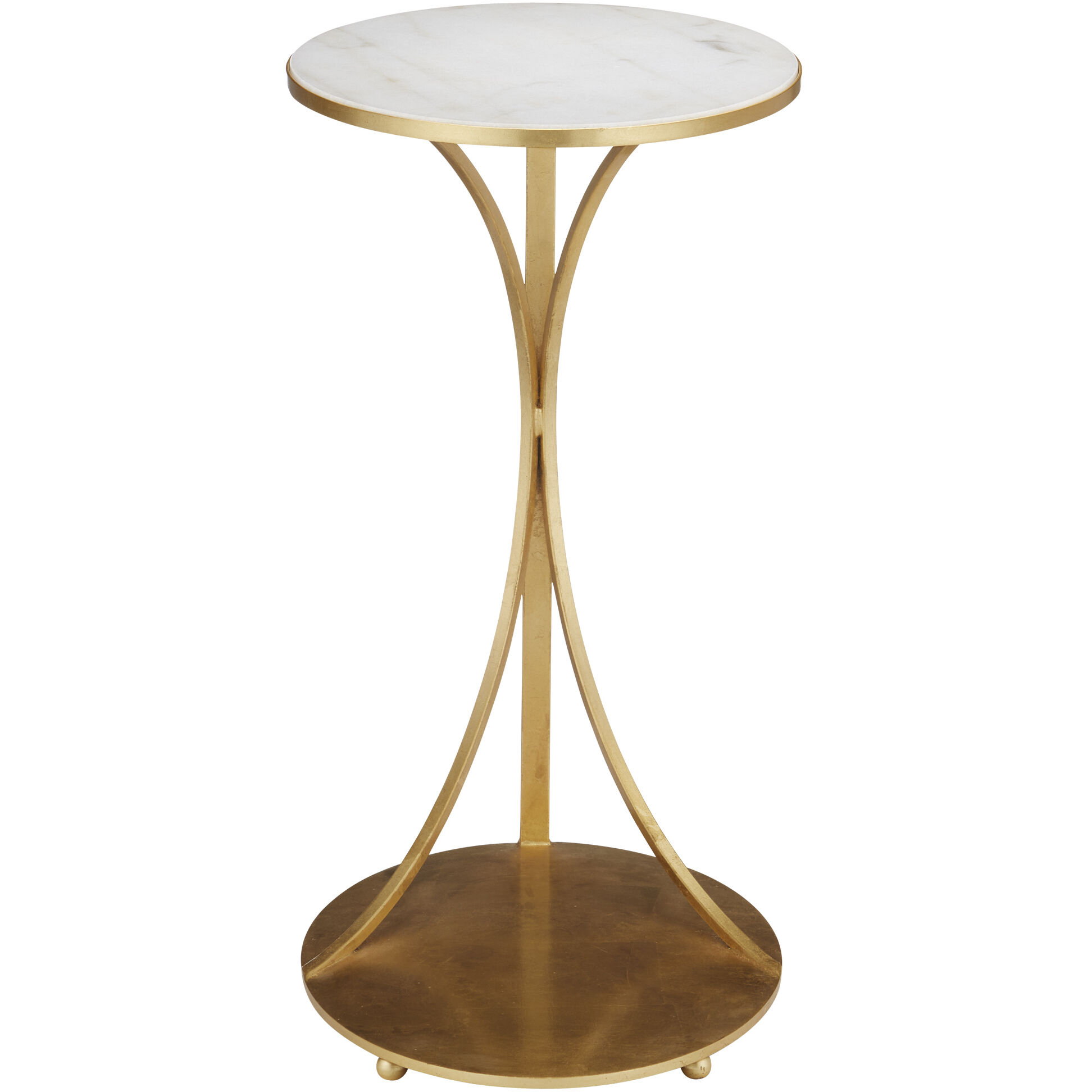 Orla 25 X 19.25 inch Gold Leaf/Natural C Table