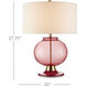 Jocasta 27.75 inch 150 watt Clear Red/Brass Table Lamp Portable Light