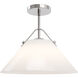 Bronwen 1 Light 19 inch Opaque White/Polished Nickel Pendant Ceiling Light