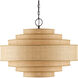 Maura 6 Light 30 inch Satin Black/Natural Chandelier Ceiling Light