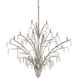 Raux 21 Light 50 inch Contemporary Silver Leaf/Natural Chandelier Ceiling Light