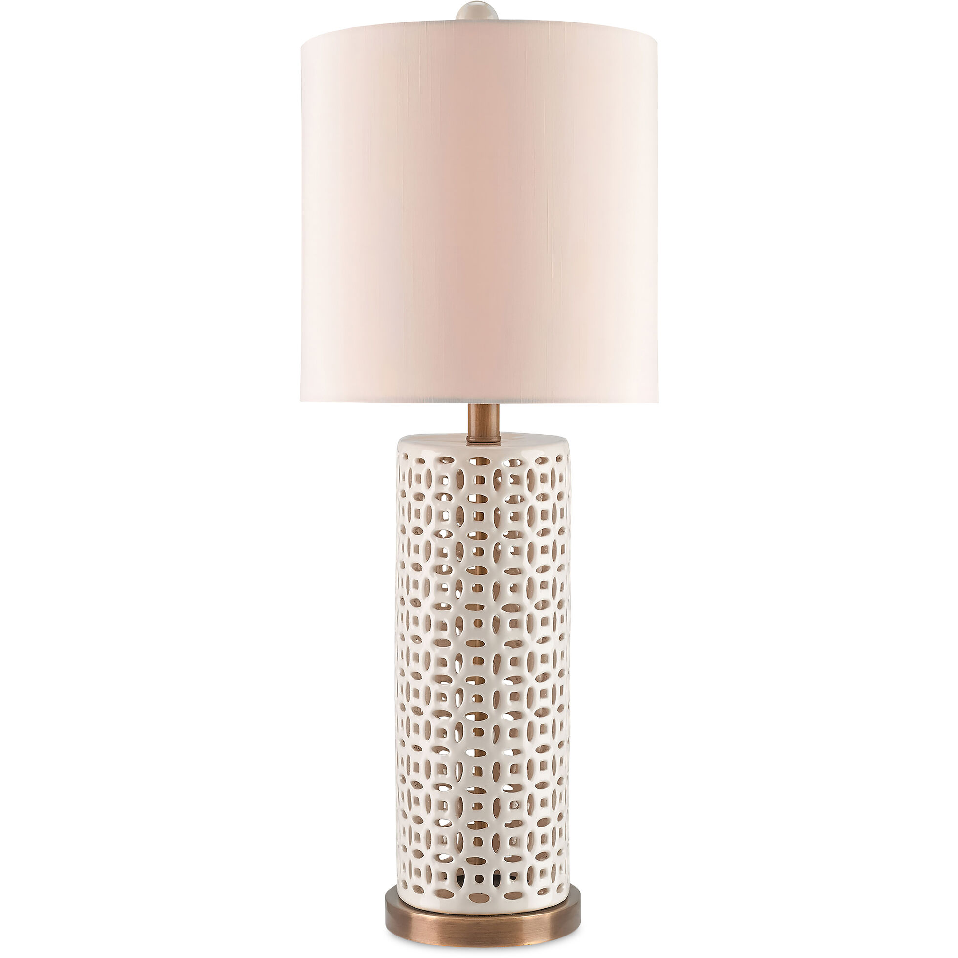 Bellemeade 29 inch 150 watt Ivory/Antique Brass Table Lamp Portable Light