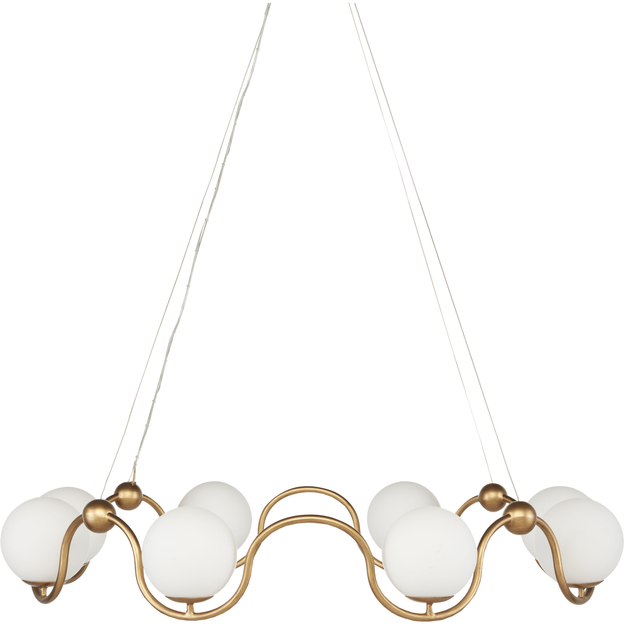Equilibrium 8 Light 38.75 inch Antique Brass/White Chandelier Ceiling Light