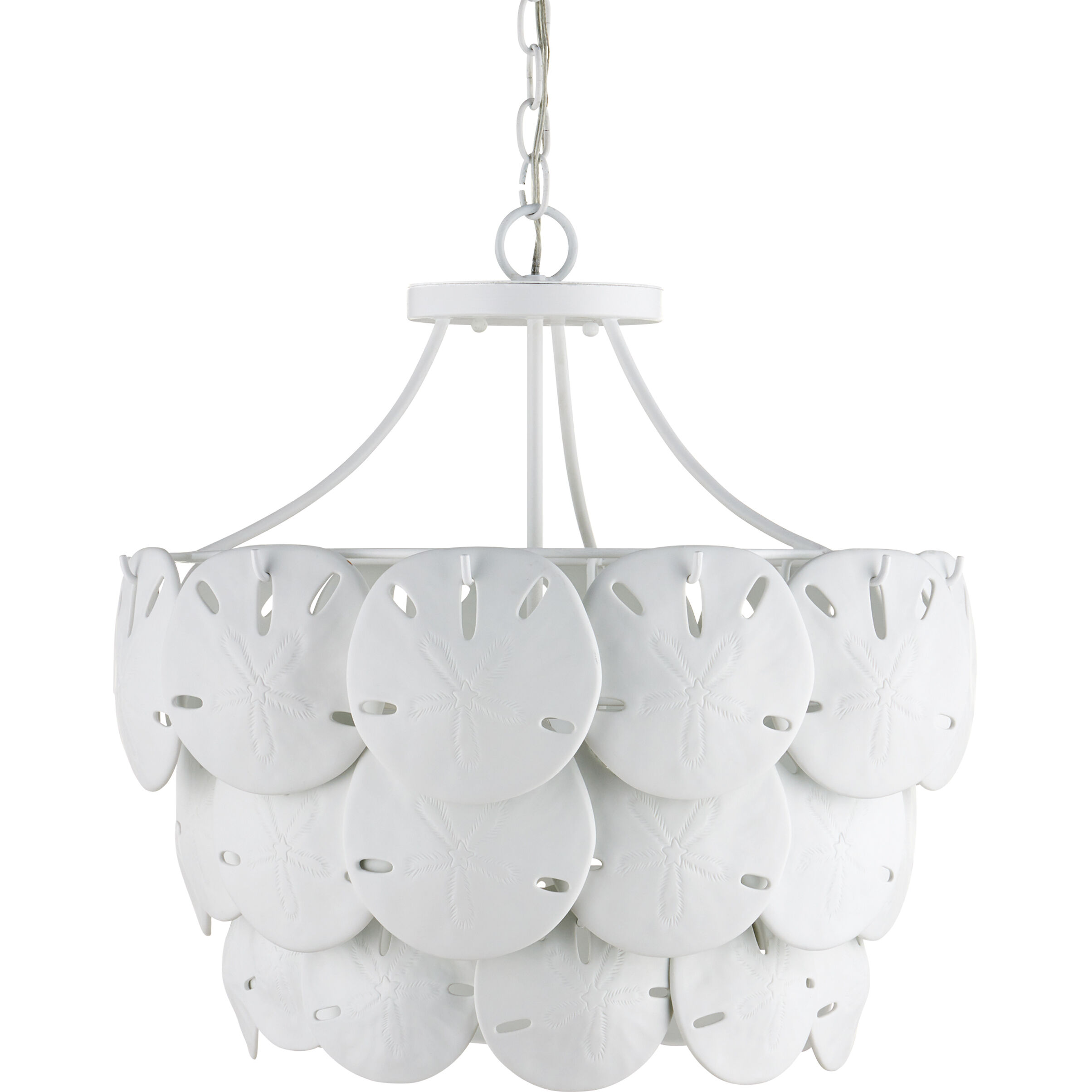 Tulum 3 Light 20 inch Sugar White/White Chandelier Ceiling Light, Marjorie Skouras Collection