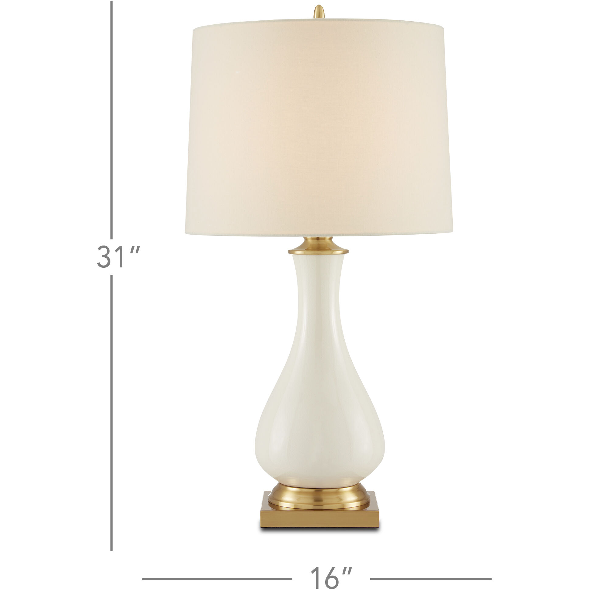Lynton 31 inch 150 watt Cream Crackle/Brass Table Lamp Portable Light