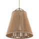 Parnell 1 Light 24 inch Natural/Frosted White/Beige Pendant Ceiling Light, Medium