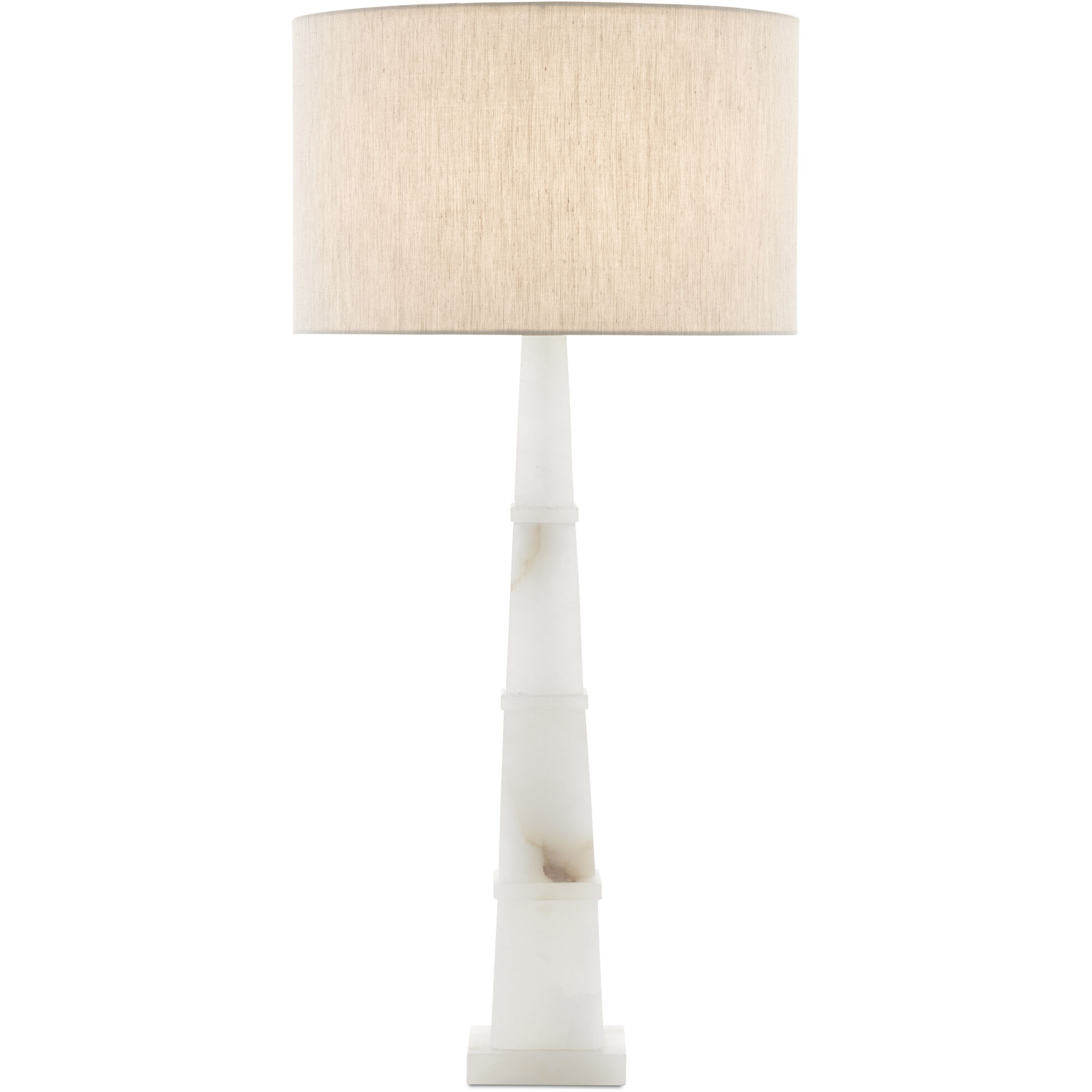 Alabastro 34.75 inch 150 watt Alabaster/Polished Nickel Table Lamp Portable Light