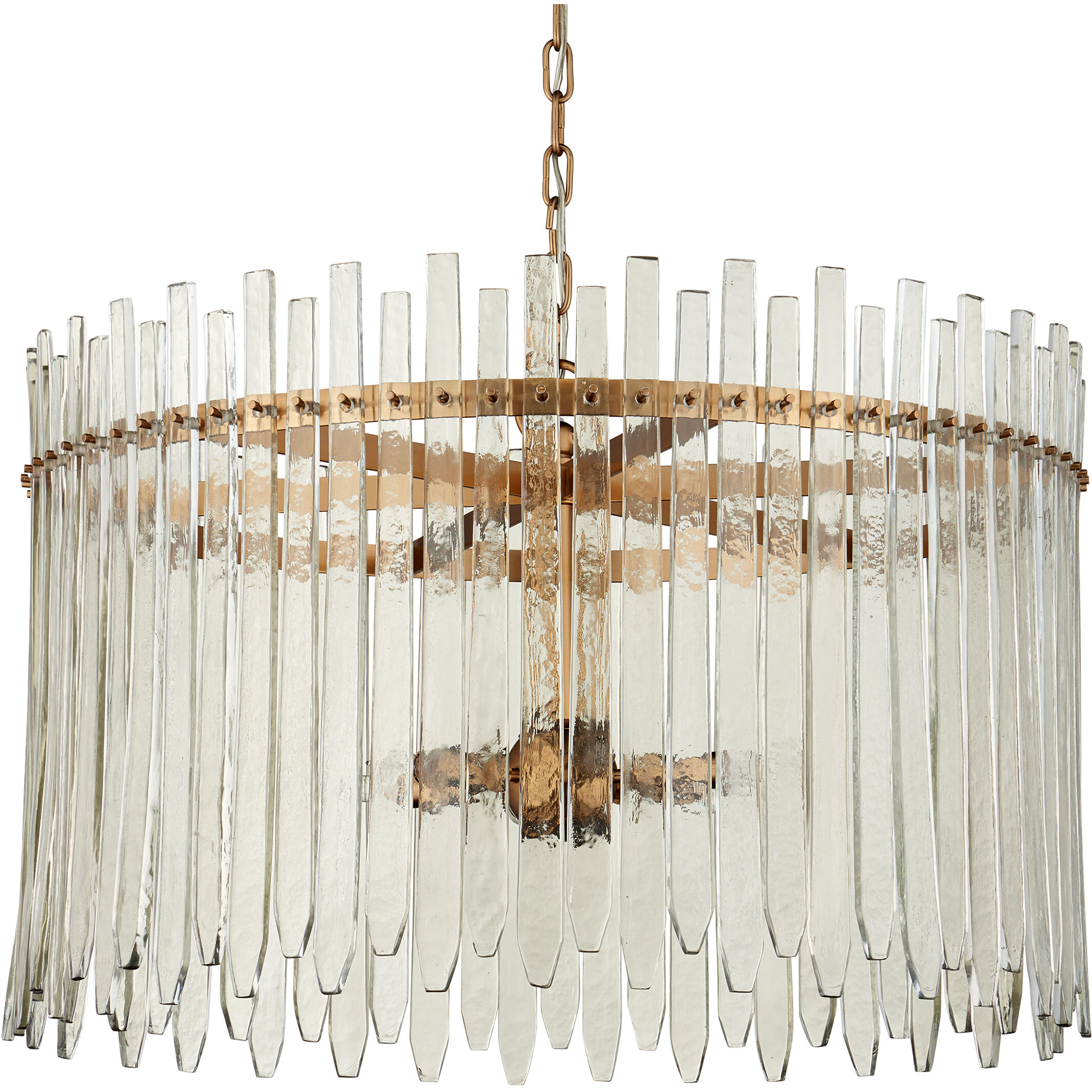 Electra 6 Light 29 inch Clear/Antique Brass Chandelier Ceiling Light