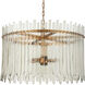 Electra 6 Light 29 inch Clear/Antique Brass Chandelier Ceiling Light
