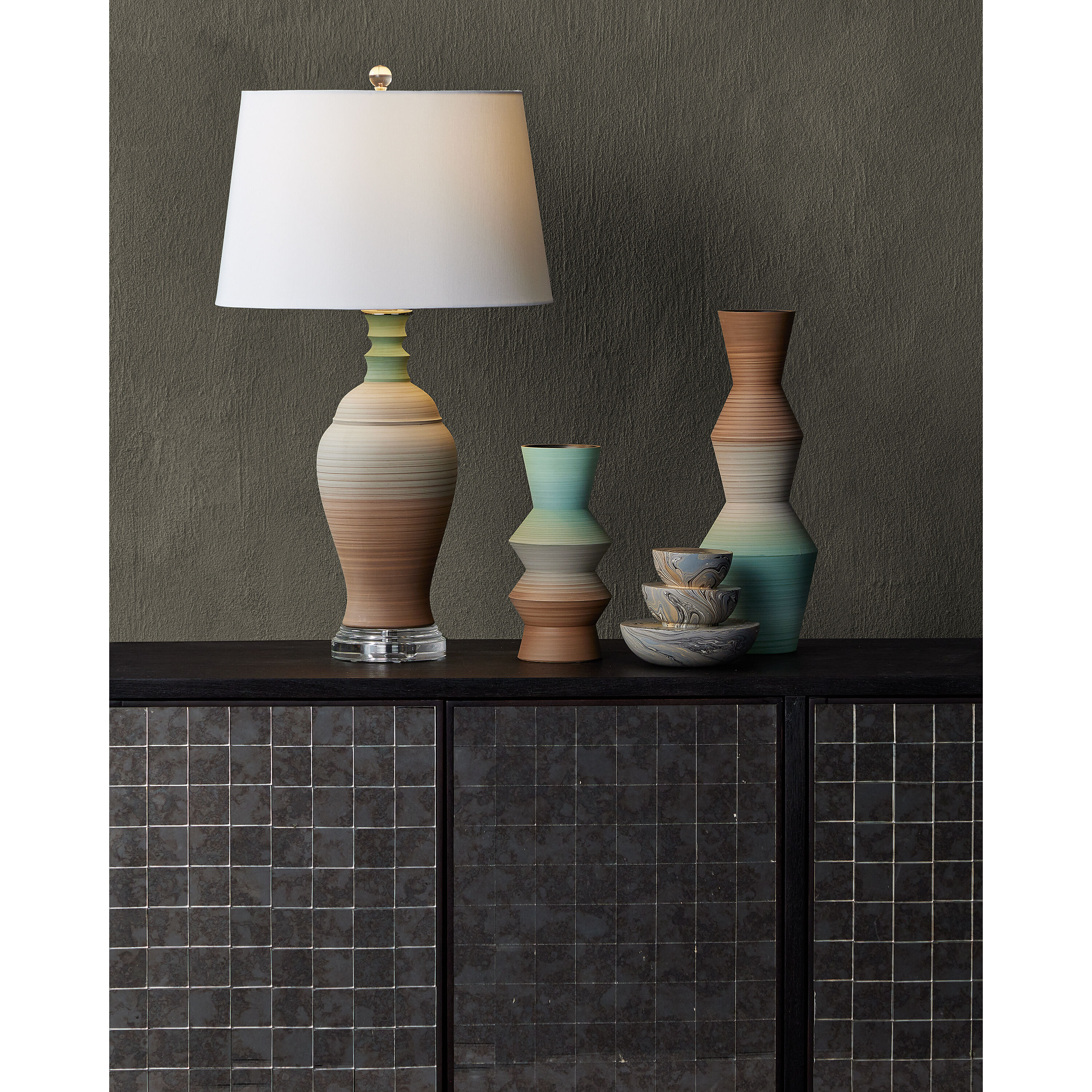 Happy 80's 18 inch Vases, Set of 2