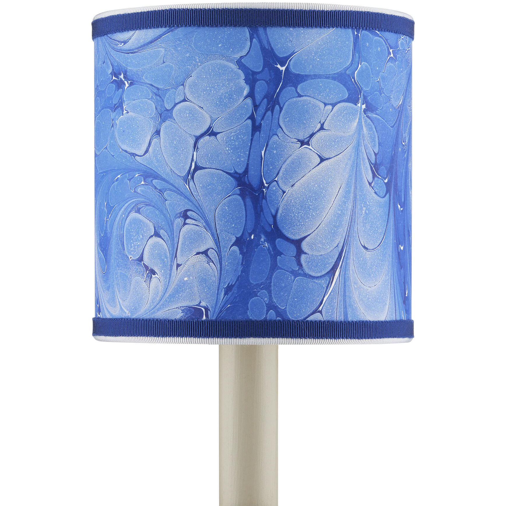 Marble Paper Blue Drum Chandelier Shade