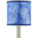 Marble Paper Blue Drum Chandelier Shade