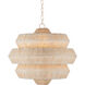Antibes 3 Light 22.5 inch Bleached Natural/Snow White Chandelier Ceiling Light, Small