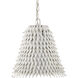 Overlay 1 Light 12.5 inch White Pendant Ceiling Light
