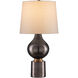 Tamerlane 27.5 inch 150 watt Black Nickel/Vintage Brass Table Lamp Portable Light