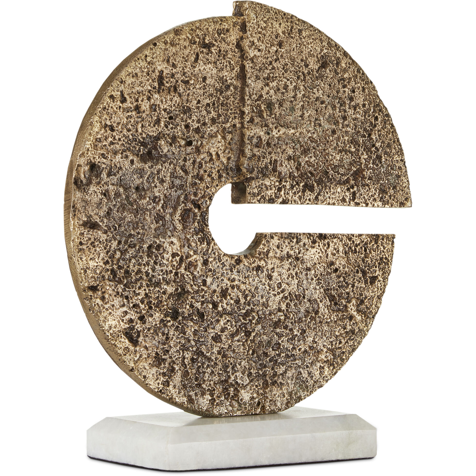 Daman Aged Brass/White Disc