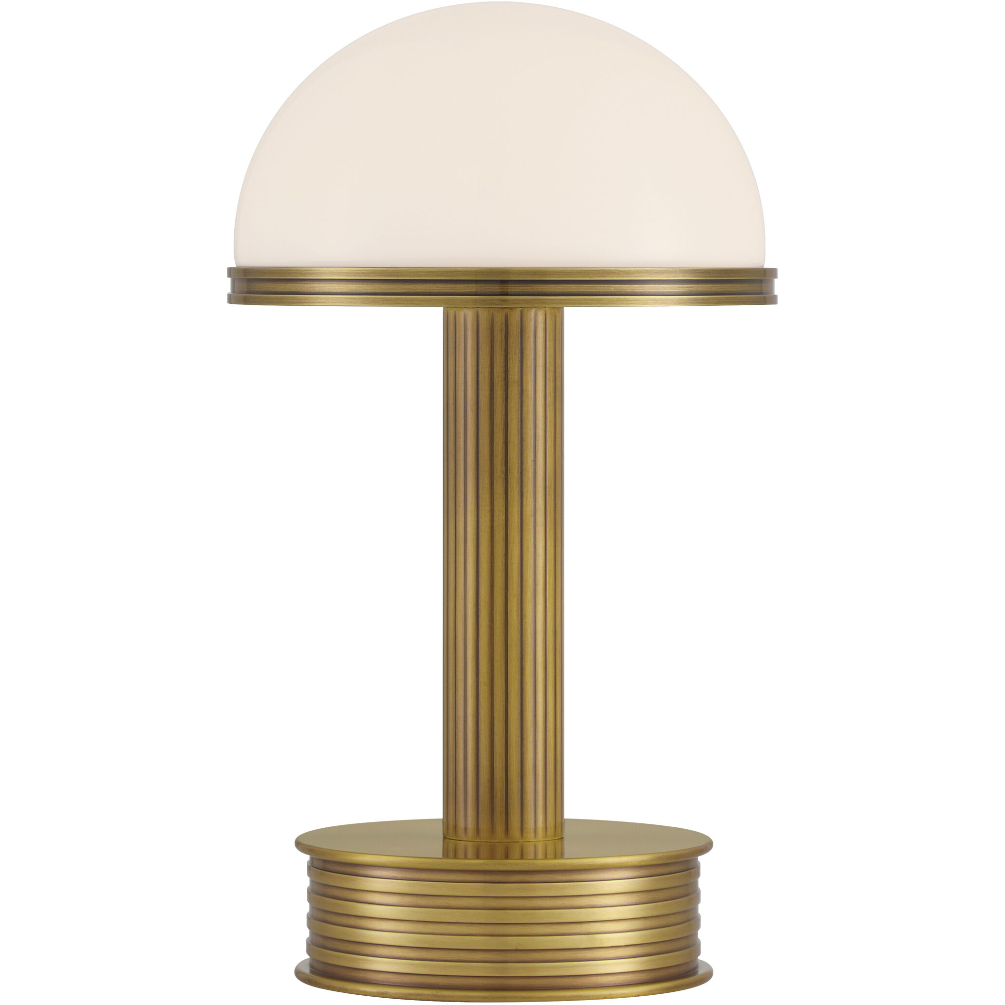 Promenade 10.25 inch 1.5 watt Antique Brass/Milk Cordless Table Lamp Portable Light