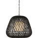 Osbert 1 Light 21.75 inch Black/Satin Black/White Pendant Ceiling Light