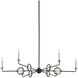 Privateer 6 Light 43.75 inch Blacksmith Chandelier Ceiling Light