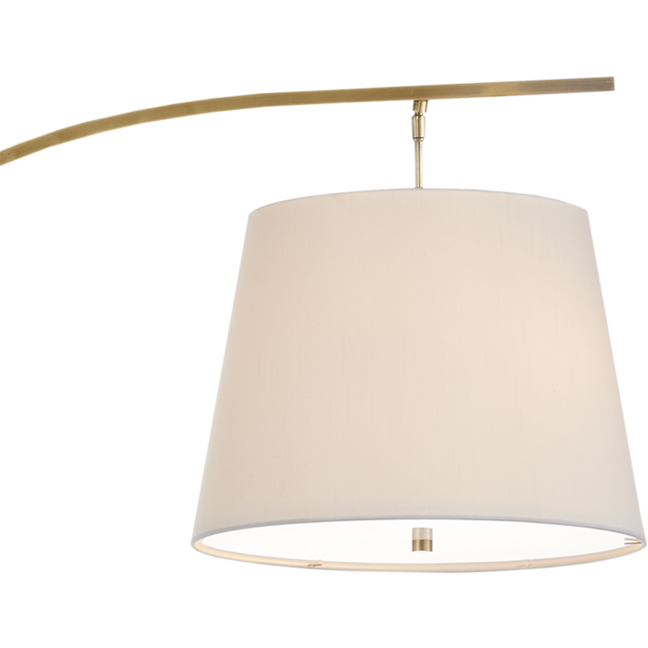 Cloister 70 inch 75 watt Antique Brass/White Floor Lamp Portable Light