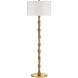 Sunbird 64 inch 150 watt Natural and Brass Floor Lamp Portable Light