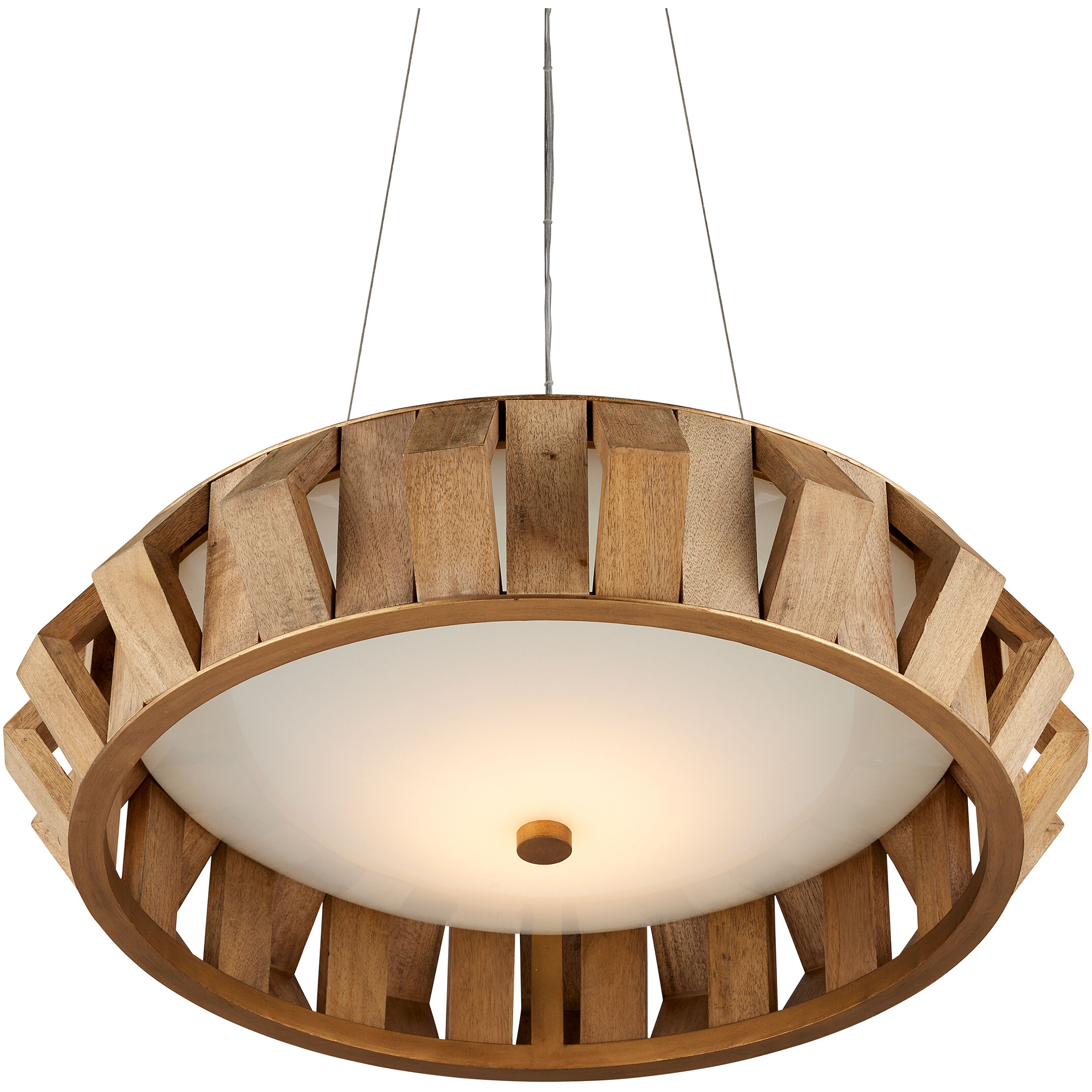 Plunge 1 Light 30 inch Toffee/Brass/White Chandelier Ceiling Light