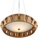 Plunge 1 Light 30 inch Toffee/Brass/White Chandelier Ceiling Light