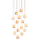 Lazio 15 Light 24 inch Natural/Painted Silver Multi-Drop Pendant Ceiling Light