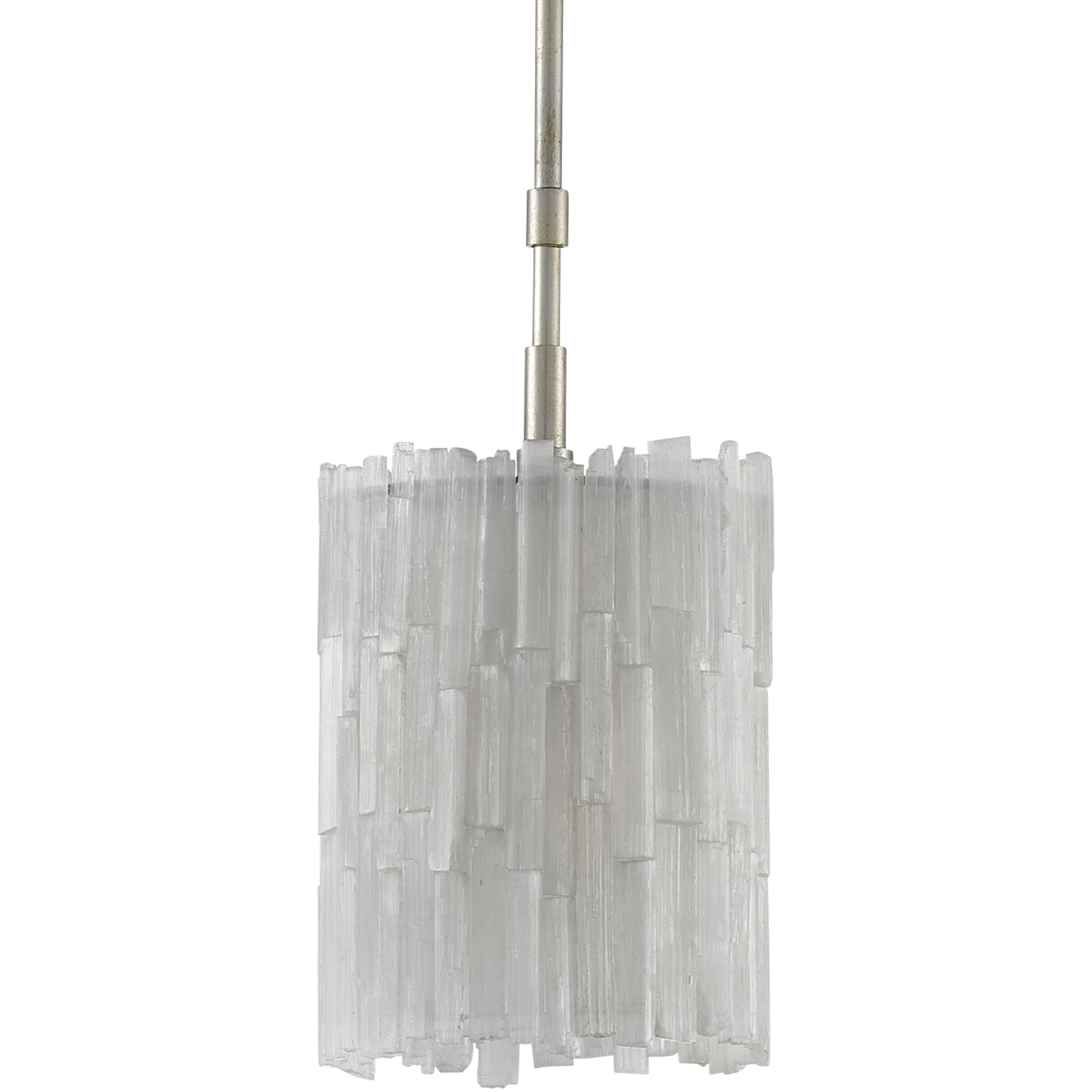 Moonstone 1 Light 8 inch Natural/Chinois Silver Leaf Pendant Ceiling Light, Aviva Stanoff Collection