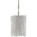 Moonstone 1 Light 8 inch Natural/Chinois Silver Leaf Pendant Ceiling Light, Aviva Stanoff Collection