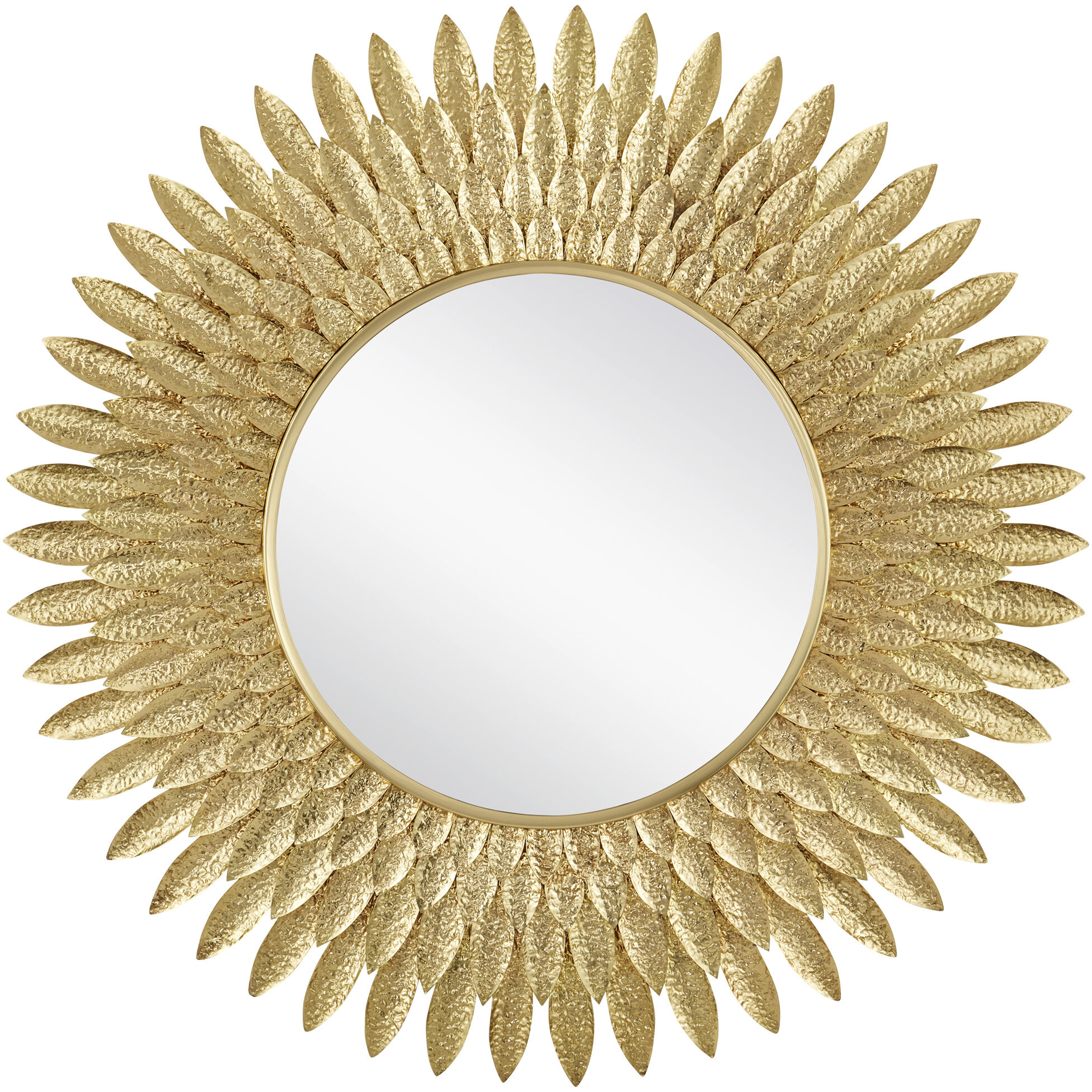 Plume 39 inch Brass Mirror