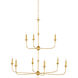 Nottaway 9 Light 44.25 inch Contemporary Gold Leaf/Contemporary Gold Chandelier Ceiling Light