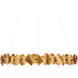 English Oak 1 Light 32.5 inch Gold Leaf Chandelier Ceiling Light