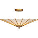 Epoch 1 Light 26 inch Contemporary Gold Leaf/Sugar White Semi-Flush Mount Ceiling Light