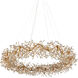 Crystal Bud 24 Light 57.5 inch Clear/Brass Ring Chandelier Ceiling Light