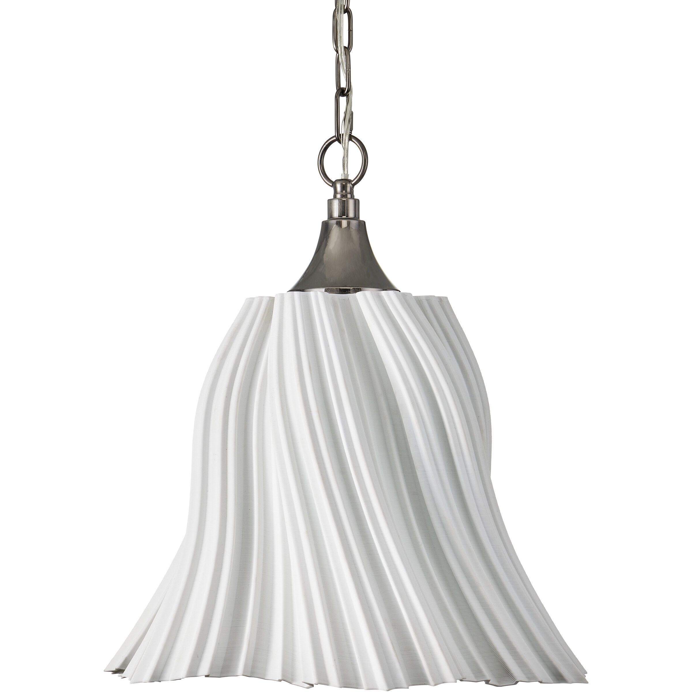Twirl 1 Light 18 inch White/Antique Brushed Nickel Pendant Ceiling Light