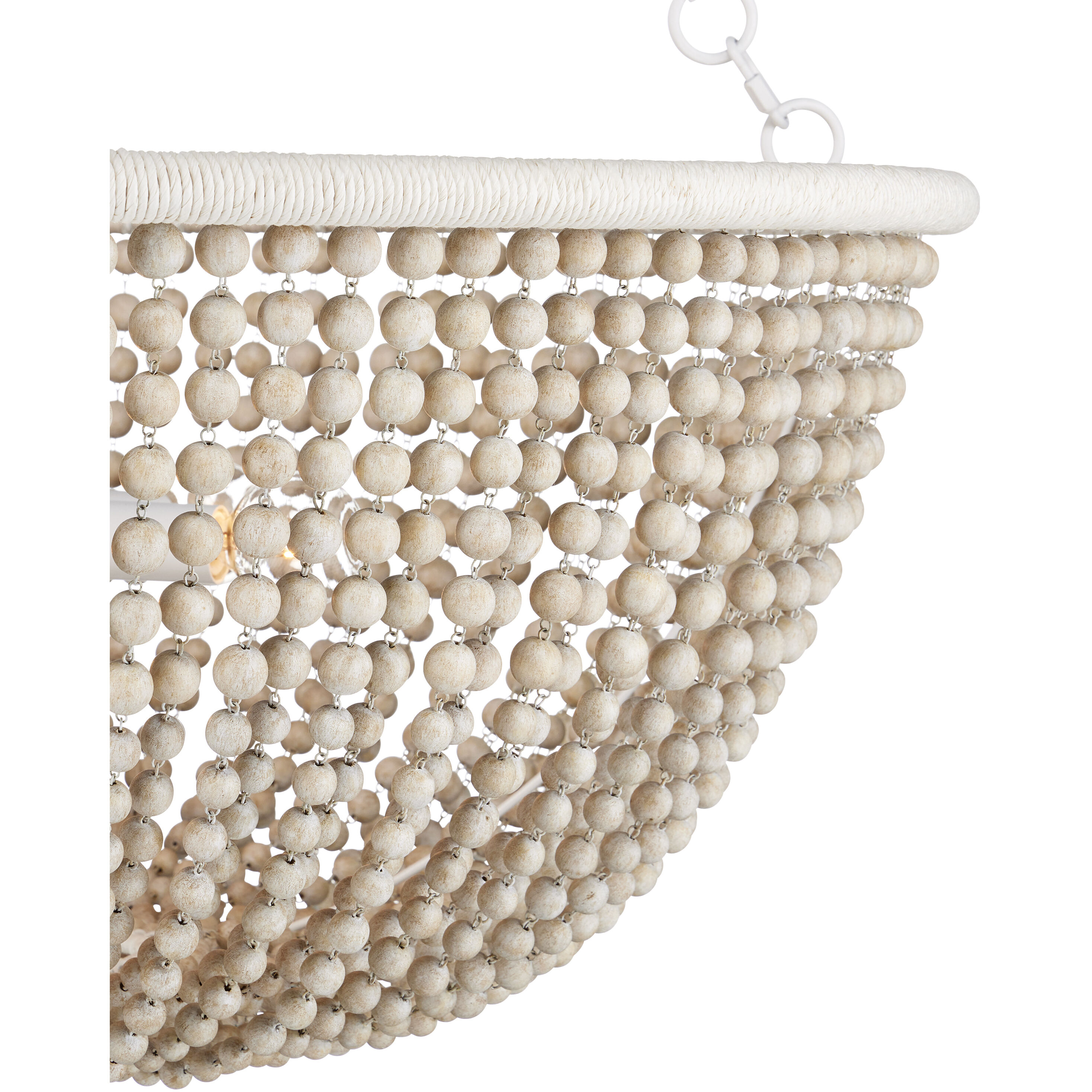 Wychwood 6 Light 32 inch Sugar White/Sandstone/White Chandelier Ceiling Light