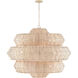 Antibes 18 Light 48 inch Bleached Natural/Snow White Chandelier Ceiling Light, Grande